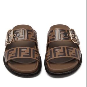 fendi double strap slides
